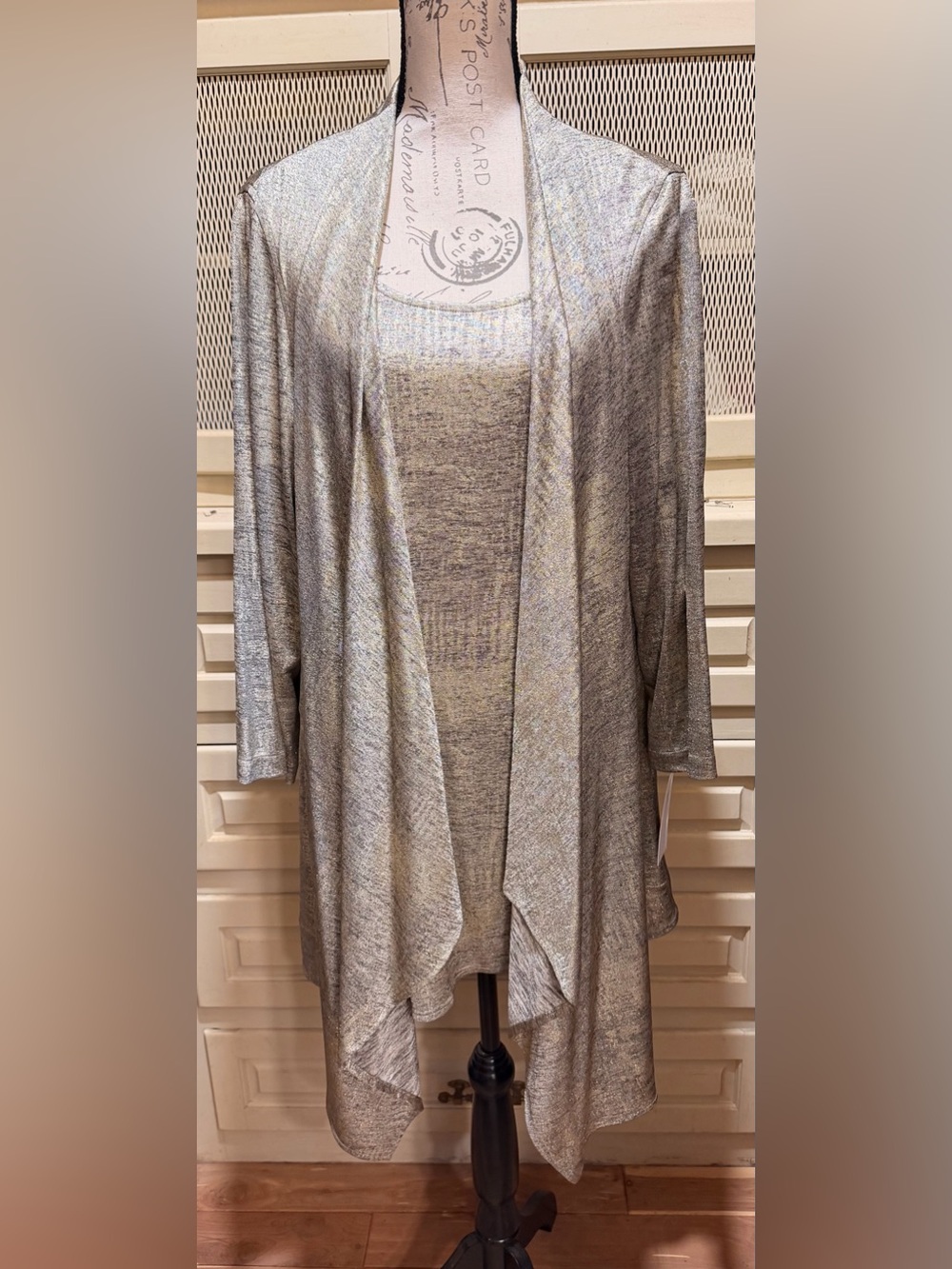 NWT Caroline Rose Gold/Multi Metallic 2Pc Twinset